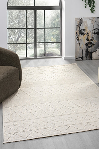 Colore Home Loopy Natural Sisal Jute Carpet Modern Wicker Rug Living Room Hall Kitchen Balcony Runner Rug Cream