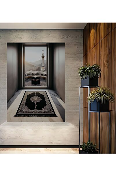 Teona Ahşap Kabe ve Cami Manzaralı Soyut Sanat Ahşap Dekoratif Ev,Antre,Salon...