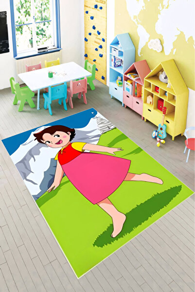 Reyhani Heidi-2 Kaymaz Taban Makinede Yıkanabilir Çocuk Gamıng Halısı Yatak O...