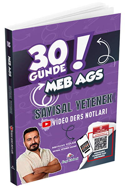 Dizgi Kitap MEB-AGS 30 Günde Sayısal Yetenek Video Ders Notları - Mertcan Güler