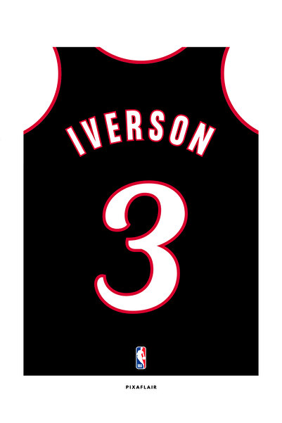 Pixaflair - Allen Iverson - Çerçevesiz Poster
