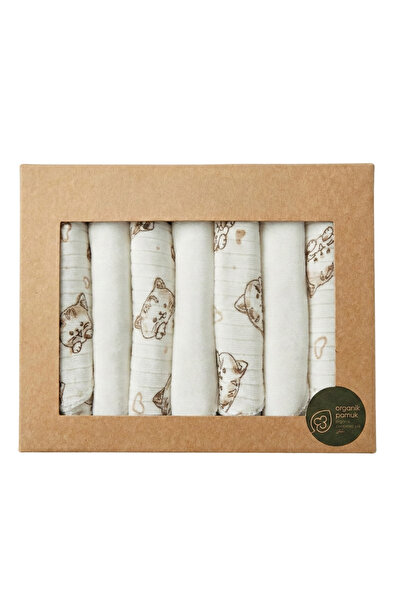 BUUFUU Baby Mouth Wipes 7 Pack Patterned Natural