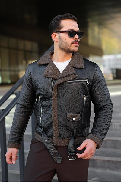 MODAEMAS MEN'S LEATHER COAT