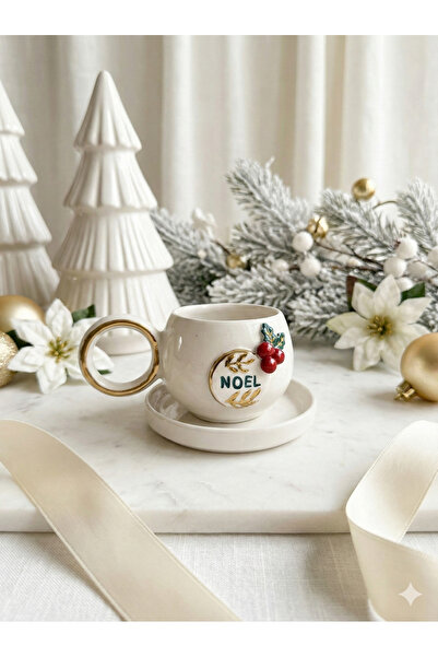 Deniz Kızı Seramik Christmas / New Year's Handmade Ceramic Cup