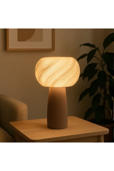 METU SHOP Dekoratif Lüks Masa Lambası Abajur Tasarım Başlık ve Gövde