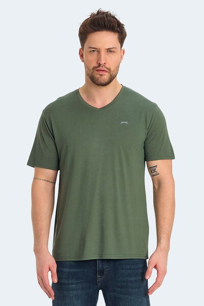 Slazenger Krakker Men's V-Neck Khaki T-Shirt