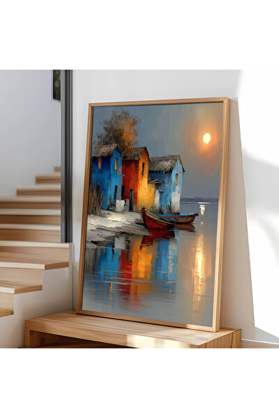 alphobitasarım Mavile vii, portocale calde și liniștea apusului de soare - Pi...