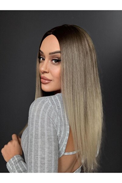 Suzan Peruk Gerçek insan saçı peruk Ombreli Tepe kısmı hava alan yapıya sahip...