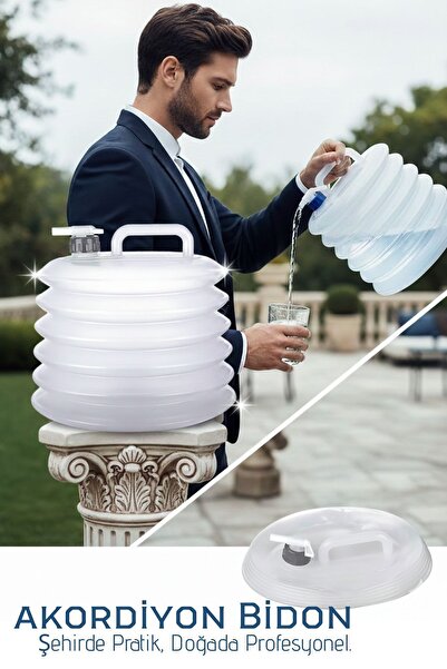 Transformacion Akordiyon Bidon - Katlanabilir Lüks Su Taşıma Ünitesi | 10L Şe...