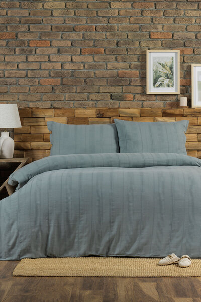 Elart Set de lenjerie de pat Tiara Cearșaf elastic dublu bumbac 100% cu nastu...