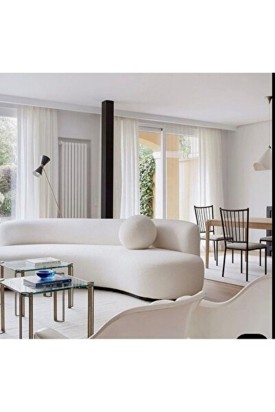 oiphome Pernă decorativă 35 cm dimensiune mare teddy ecru