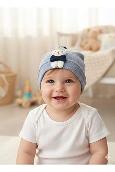 HYEM AYICIKLI PAPYONLU 2'Lİ BEBEK BERESİ