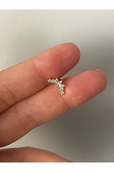 denizden silver Lotus gümüş yay piercing