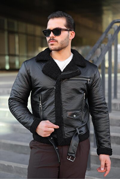 MODAEMAS MEN'S LEATHER COAT