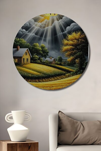 Teona Ahşap Pictură în ulei cu aspect scris de Allah, peisaj, pictură decorat...