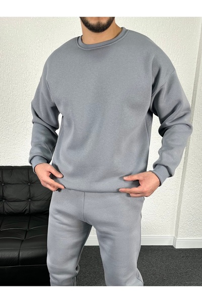 tetramoda Three Thread Crew Neck O Oversized Sweatshirt