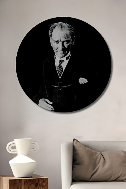 Teona Ahşap Μουστάφα Κεμάλ Ατατούρκ Ξύλινο Διακοσμητικό Πίνακα με Υπογραφή κα...