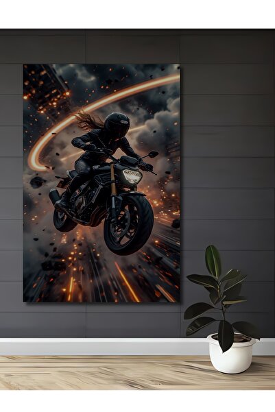 Teona Ahşap Pictură decorativă pe lemn cu aspect de pictură în ulei cu motoci...