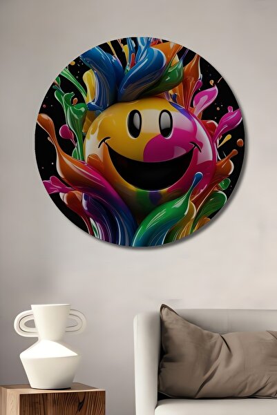 Teona Ahşap Explozie de culori energizante Față zâmbitoare Pictură decorativă...