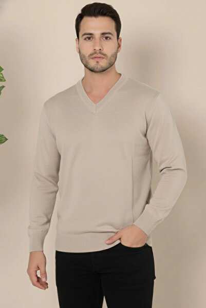 IVORA WEAR Men's V-Neck Knitwear Sweater Soft Textured Cotton Fine Weaving, L...