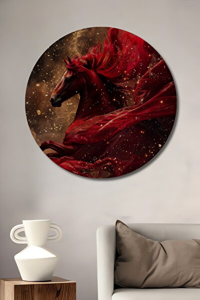 Teona Ahşap Pictură decorativă din lemn cu aspect de pictură în ulei cu cal r...