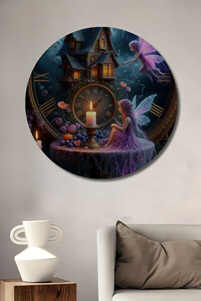 Teona Ahşap Tablou decorativ din lemn cu aspect de pictură în ulei suprareali...