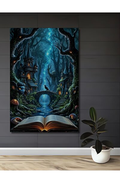 Teona Ahşap Cartea Pădurii Misterioase Tablou decorativ din lemn cu aspect de...