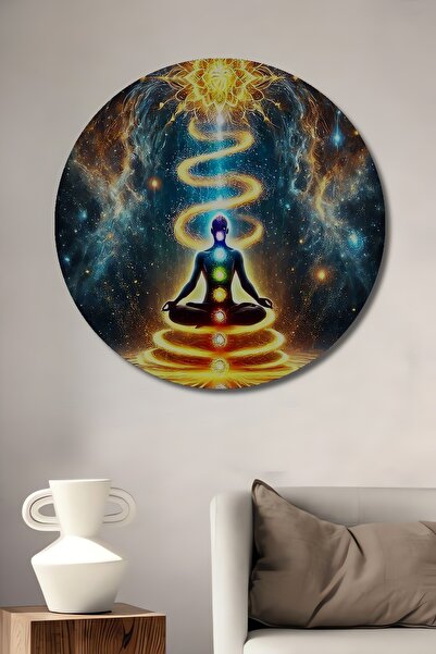 Teona Ahşap Meditație cu energie a Universului, pictură în ulei, pictură deco...
