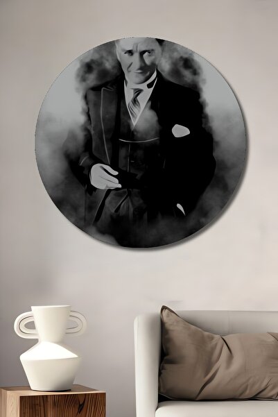 Teona Ahşap Pictură de artă cu aspect de acuarelă cu semnătura Ataturk, pictu...