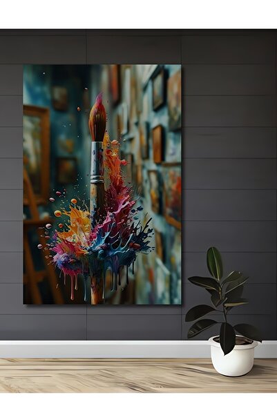 Teona Ahşap Маслена боя с ефект на експлозия от цветове, декоративна картина ...