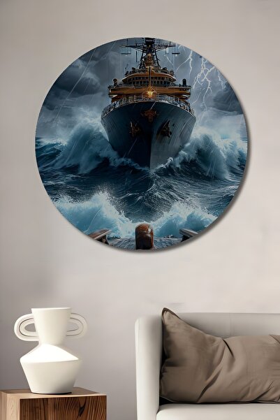 Teona Ahşap Pictură murală rotundă decorativă din lemn cu aspect de pictură î...