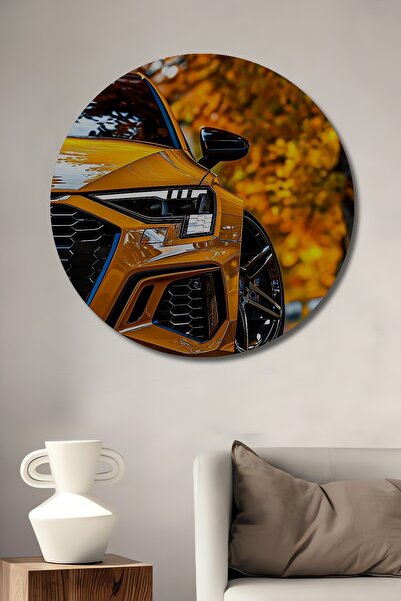 Teona Ahşap Pictură de artă auto strălucitoare a toamnei, pictură rotundă de ...