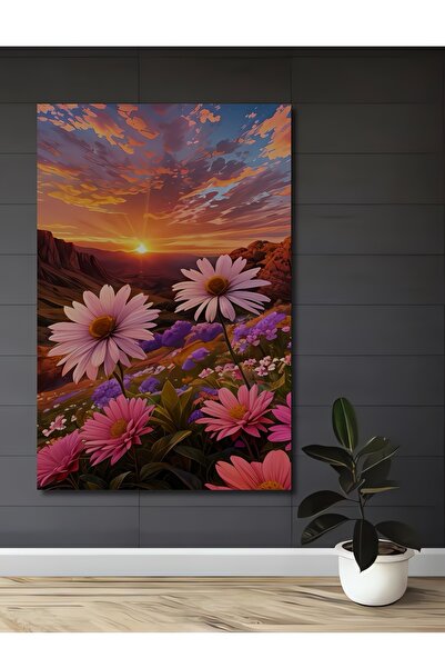 Teona Ahşap Tablou decorativ din lemn cu aspect de pictură în ulei, cu câmp d...