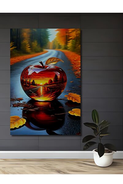 Teona Ahşap Masă decorativă din lemn Apple Sunset