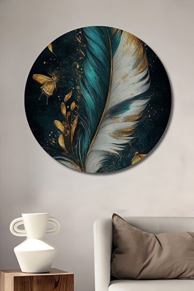 Teona Ahşap Pictură decorativă pe lemn cu aspect de pictură în ulei, cu flutu...