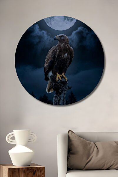 Teona Ahşap Pictură decorativă rotundă de perete cu aspect de pictură în ulei...