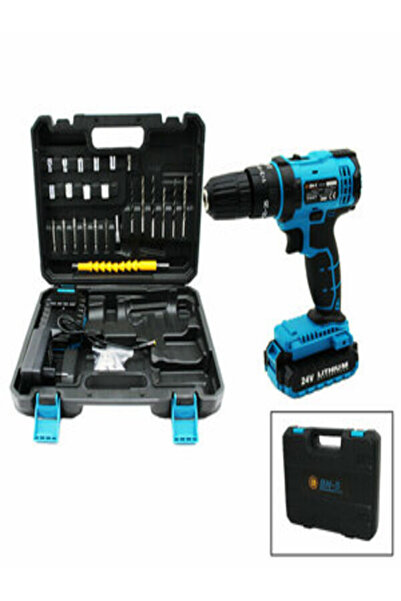 BANCO -210 MAVİ 1350 RPM BN-5 F-136 STANLIY 24W ŞARJLI MATKAP SETİ ÇANTALI*10