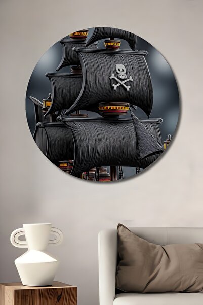 Teona Ahşap Pictură decorativă rotundă de perete cu aspect de vopsea în ulei,...