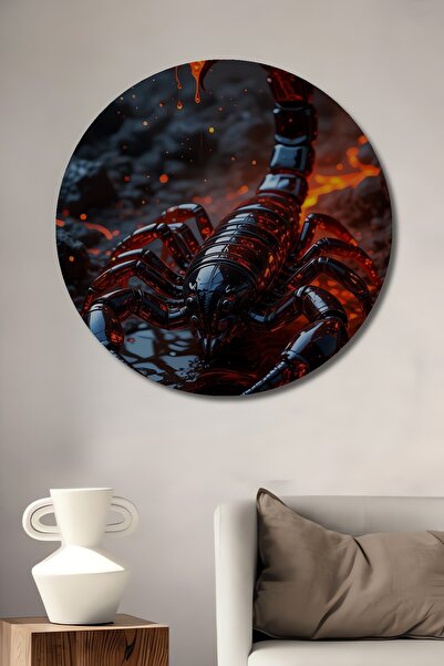 Teona Ahşap Alevli A crep Tablou decorativ din lemn cu aspect de pictură în u...