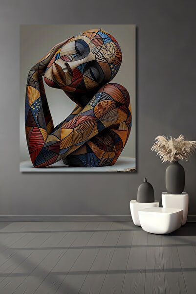 Teona Ahşap Μοντέρνα Γεωμετρική Φόρμα Ανθρώπινης Φιγούρας Ξύλινο Διακοσμητικό...