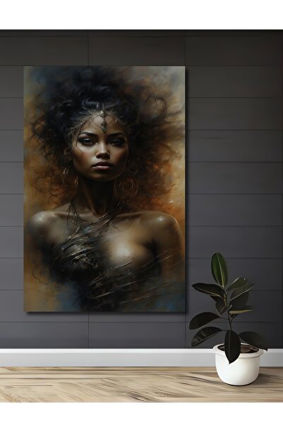 Teona Ahşap Женски портрет, маслена живопис, модерно изкуство, декоративна ка...