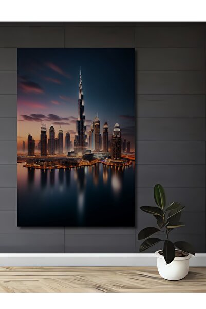 Teona Ahşap Tablou decorativ din lemn cu aspect de pictură în acuarelă, peisa...