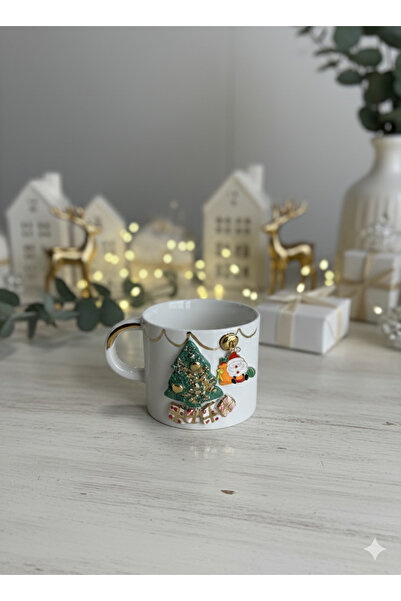 Deniz Kızı Seramik Charmli New Year's Gift / New Year's Handmade Ceramic Cup