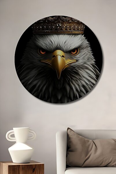 Teona Ahşap Ελαιογραφία King Eagle με εφέ μοντέρνας τέχνης, Ξύλινη διακοσμητι...