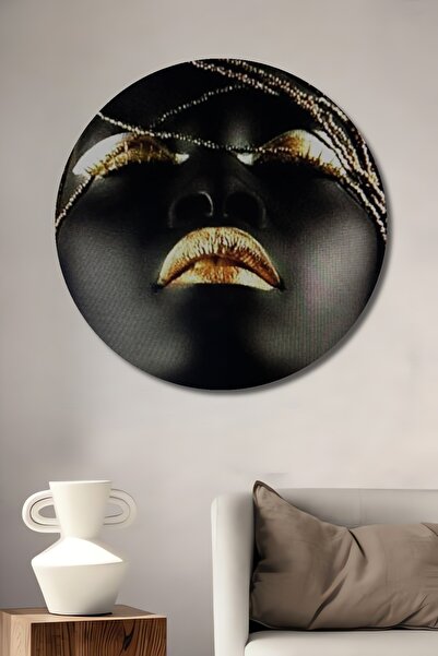 Teona Ahşap Διακοσμητικός ξύλινος πίνακας ζωγραφικής με χρυσό αστραφτερό φινί...