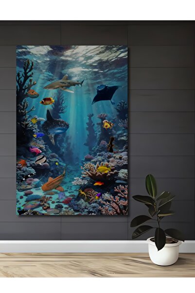 Teona Ahşap Pictură pe lemn cu aspect de pictură în ulei cu tematică marină s...