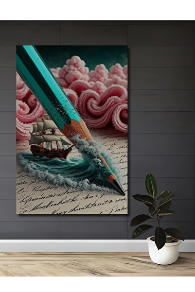 Teona Ahşap Ξύλινο Διακοσμητικό Πίνακα Ζωγραφικής «Βούρτσα των Θαλασσών»