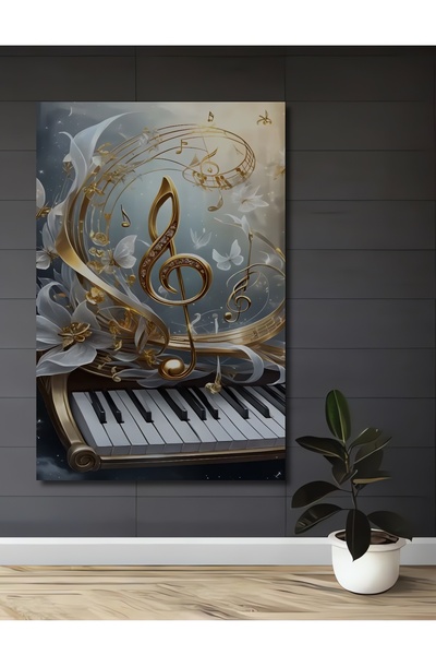 Teona Ahşap Tablou decorativ din lemn cu aspect de pictură în ulei, cu note m...