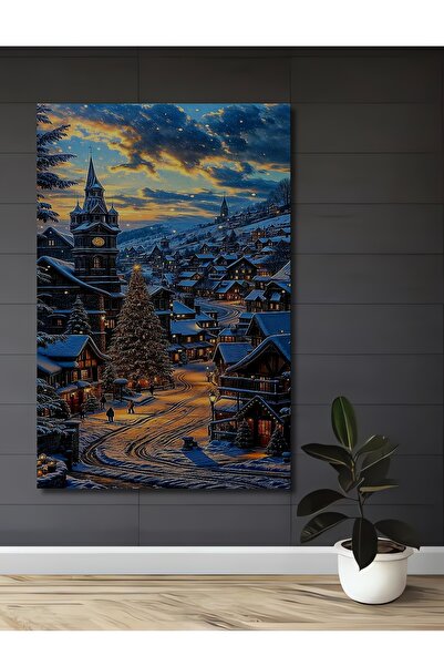 Teona Ahşap Tablou decorativ din lemn cu aspect de pictură în ulei, stil sat ...