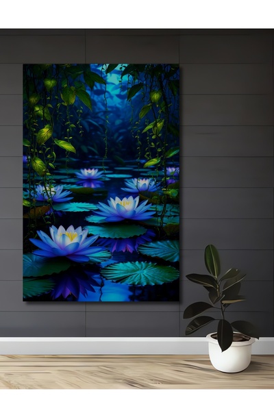 Teona Ahşap Nufăruri magice cu aspect de acuarelă, tablou decorativ din lemn